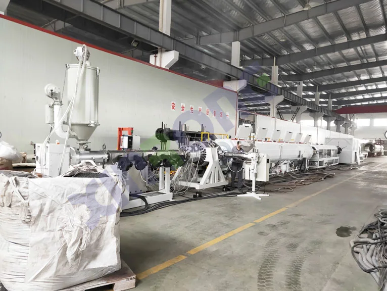 HDPE400管材生产线试机准备 文章配图
